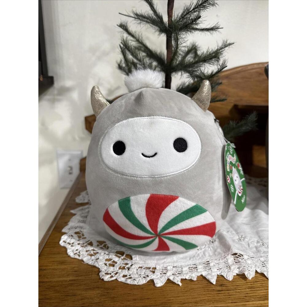 Squishmallow 12 inch NISSA the Peppermint Candy YETI Bigfoot RARE Plush